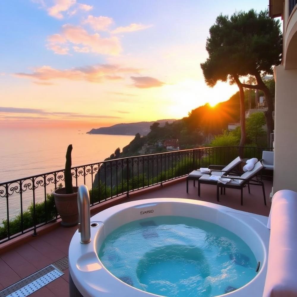 Suite Zaffiro — Attico con jacuzzi panoramica in terrazza